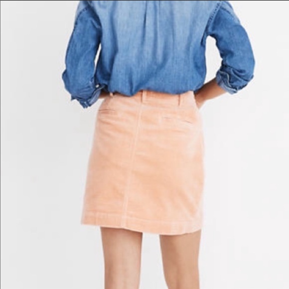 Madewell Corduroy A-line Mini Skirt Tinted Blush - Picture 2 of 8